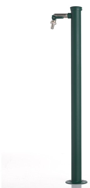 Fontana da Giardino con Rubinetto e vasca Rotonda Dimensioni 11x15x h 86 cm - peso 4,5kg con tubo rubinetto, Colore Verde