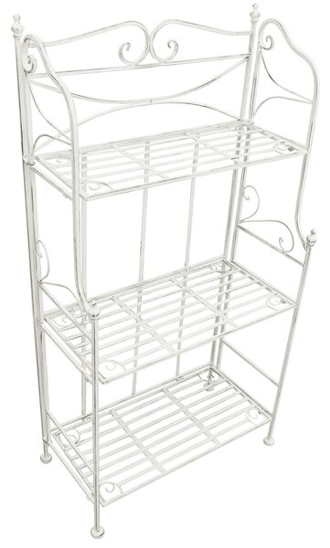 DORIANE - scaffale 3 piani stile provenzale in ferro verniciato