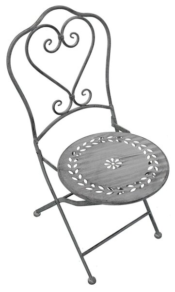 DORIAN - set tavolino e due sedie bianco ossidato