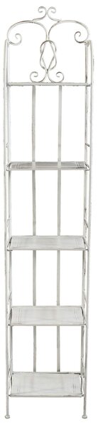 Scaffale 5 piani stile provenzale in ferro verniciato
