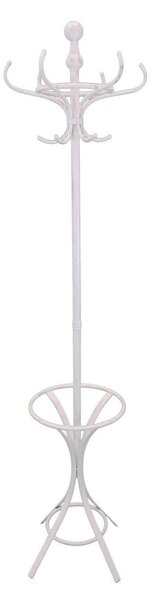 Appendiabiti da terra con portaombrelli stile provenzale in ferro verniciato cm 43x 38 x 180 h