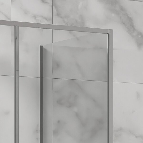 Kamalu box doccia 3 lati 70x110x70 scorrevole telaio cromato minimale | kla-4000c