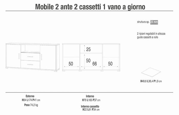 CLAUS - madia moderna per soggiorno
