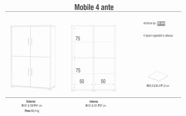 JUSKEN - credenza moderna per soggiorno
