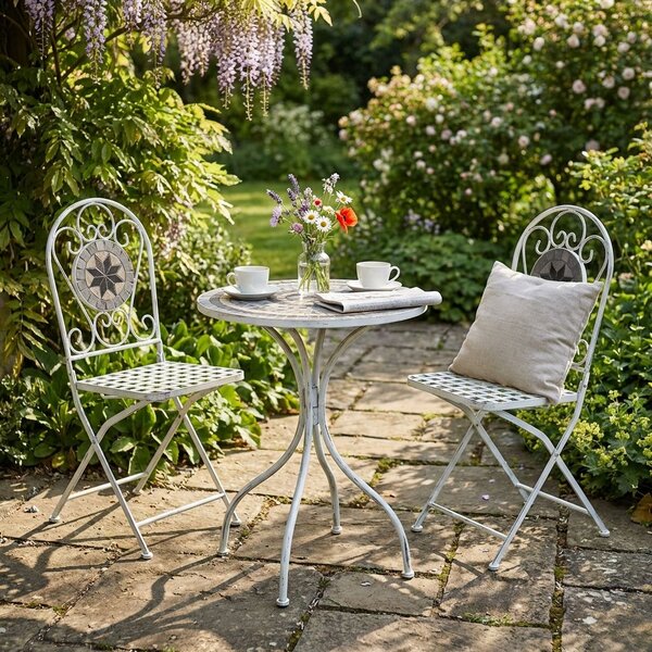 LOUIS - set tavolino e due sedie da giardino