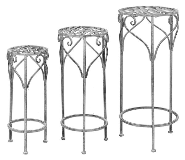 DORIAN - set di 3 fioriere tondo