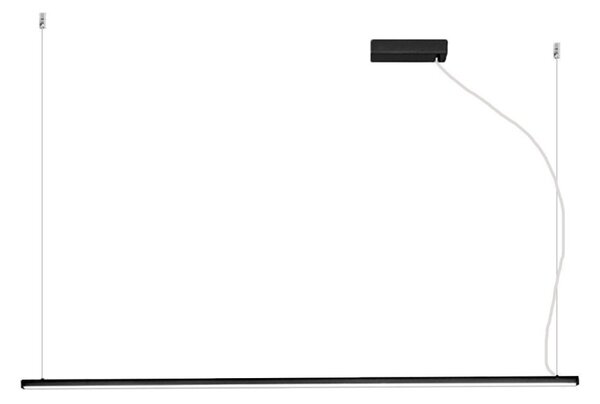 Sospensione profilo monoemissione perenz link 8052 b n ctd 35w led dim 2800lm metallo alluminio bianco nero - Perenz