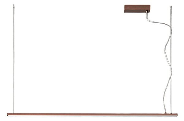 Sospensione classica monoemissione perenz link 8052 mm ctd 35w led dim 2800lm metallo alluminio marrone metallizzato - Perenz