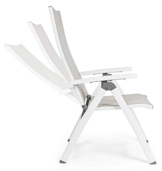 Poltrona Reclinabile 59x71x113h cm Cruise Bianco Gk50