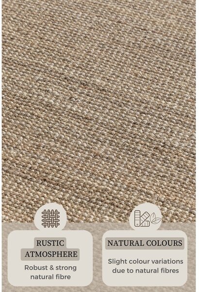 Passatoia grigio tortora in iuta 80x200 cm Bouclé – Hanse Home