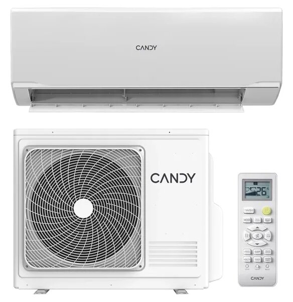 Candy Climatizzatore 24000 Btu Inverter Monosplit Condizionatore con Pompa di Calore Classe A++/A+ Gas R32 WiFi (Unit Interna + Unit Esterna) - C