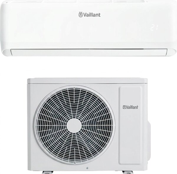 Vaillant Climatizzatore 12000 Btu Inverter Monosplit Condizionatore con Pompa di Calore Classe A++/A+ Gas R32 Wi-Fi (Unit Interna + Unit Esterna)