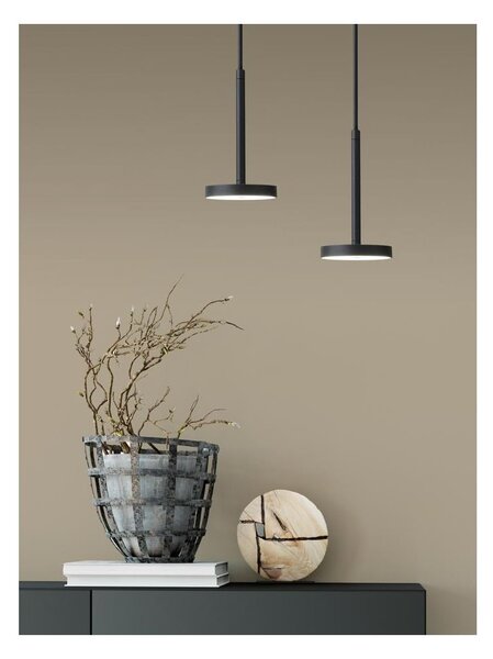 DONUT SOSPENSIONE CON DIFFUSORE ORIENTABILE IP54 LED 12W ALLUMINIO ANTRACITE LUCE 3000K E 4000K MODERNA SOVIL