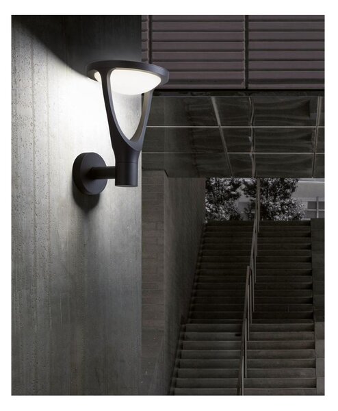 FORMA LAMPADA DA PARETE DA ESTERNO IP65 ALLUMINIO ANTRACITE LED 24W LUCE 3000K E 4000K MODERNA DI SOVIL