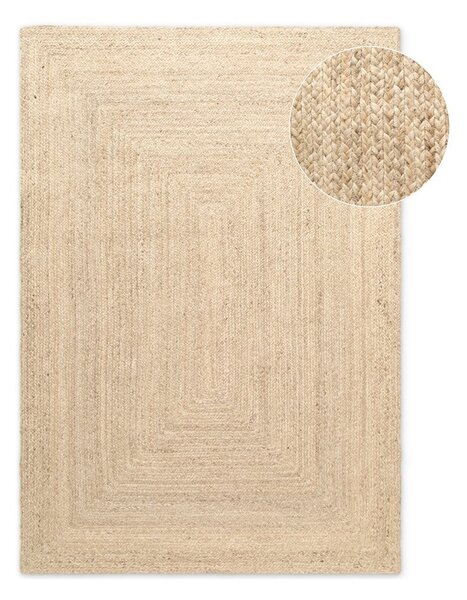 Tappeto colore naturale chiaro in iuta reversibile e tessuto a mano 80x150 cm Sharmila Natural White – Hanse Home