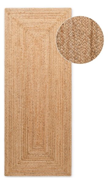 Passatoia di colore naturale in iuta reversibile/tessuta a mano 80x200 cm Juno – Hanse Home