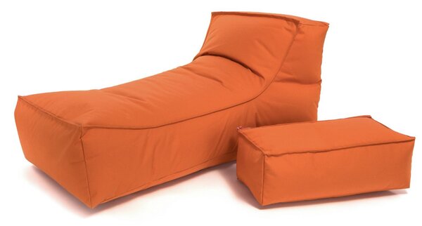 Pouf Chaise Longue Impermeabile Per Esterno - Con Poggiatesta E Poggiapiedi, Poliestere Oxford 600D