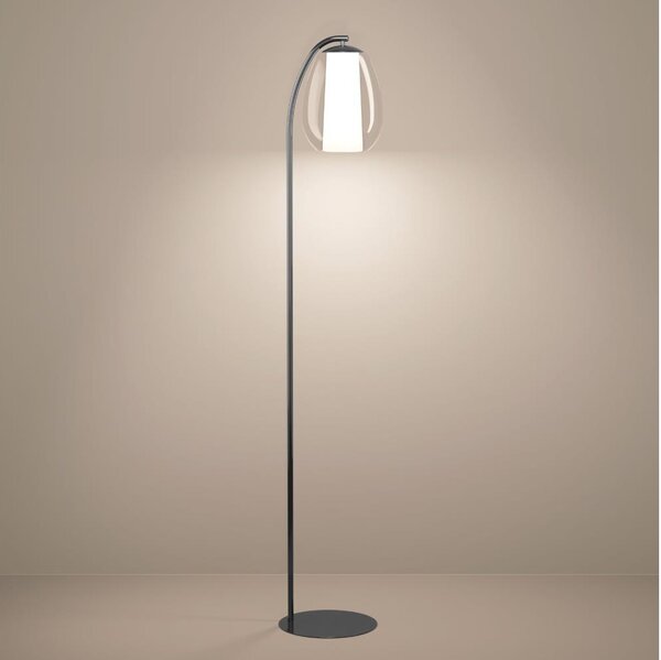 Eglo 390462 - Lampada da terra LED MENORCA LED/7W/230V + LED/1,6W cromata