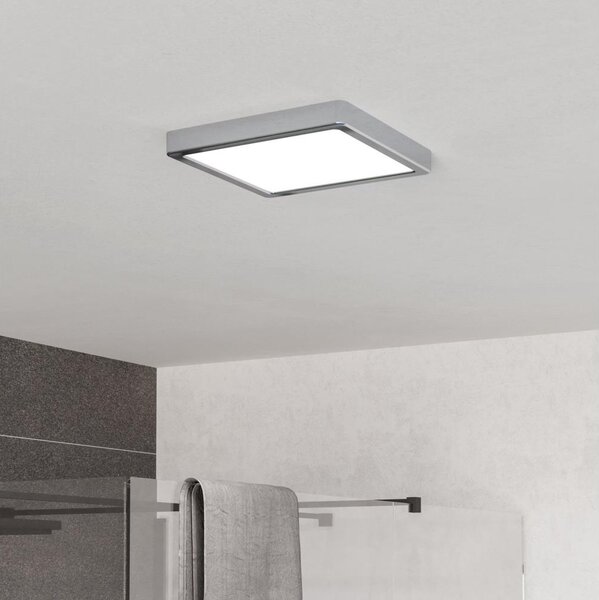Eglo 901766 - Lampada da soffitto LED per bagno FUEVA LED/10,5W/230V 22x22 cm IP44 cromato