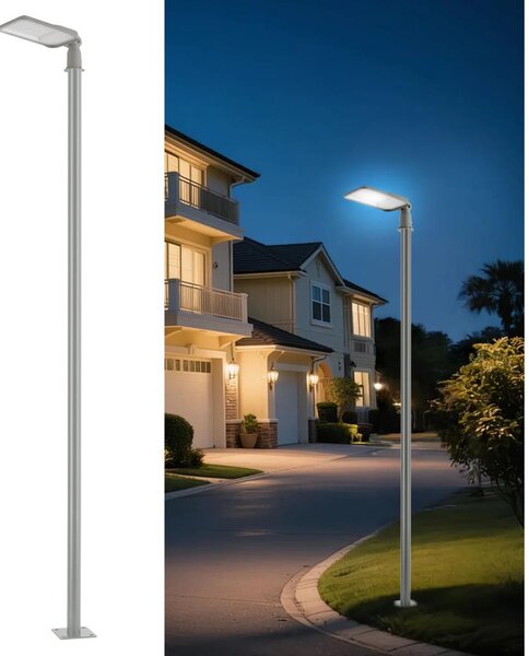 Brilagi-LED Lampada da esterno con palo e kl. 3 m URBANLIGHT LED/100W/230V grigio IP65
