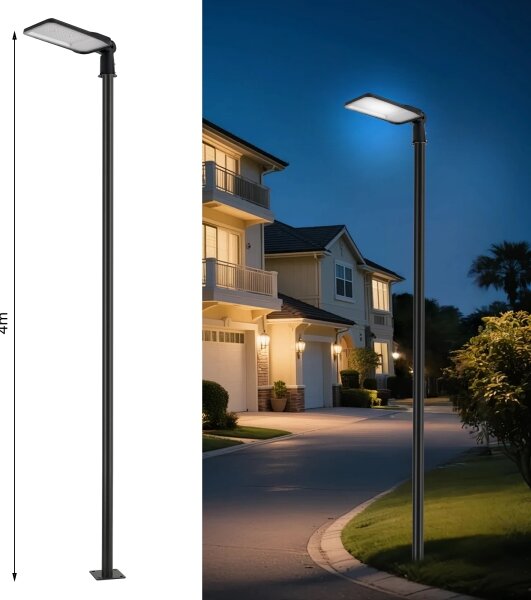 Brilagi-LED Lampada da esterno con palo e cavo da 4 m URBANLIGHT LED/200W/230V nera IP65