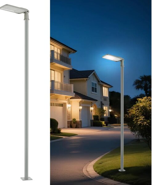 Brilagi-LED Lampada esterna con palo e cavo da 3 m URBANLIGHT LED/200W/230V grigia IP65