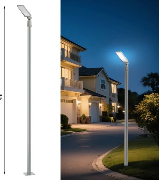 BRILAGI - Lampada da esterno a LED con palo e kl. 3 m URBANLIGHT LED/50W/230V grigio IP65