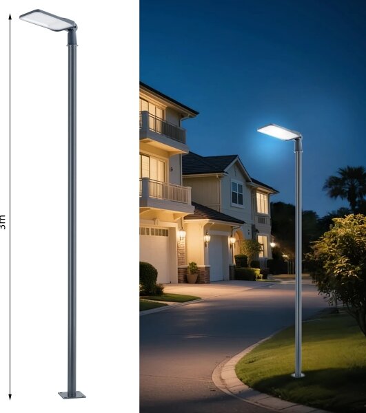 Brilagi-LED Lampada per esterni con palo e cavo da 3 m URBANLIGHT LED/200W/230V antracite IP65
