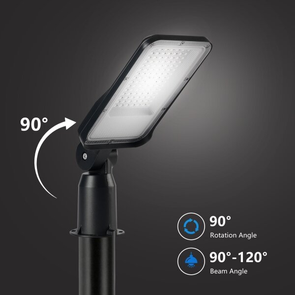Brilagi -LED Lampada da esterno con palo e cavo 3 m URBANLIGHT LED/50W/230V nero IP65