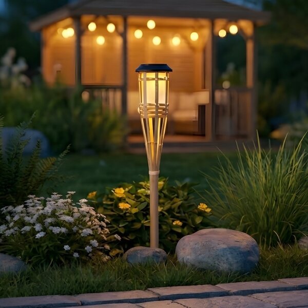 Lampada solare a LED BAMBOO LED/1,2V 150 mAh 1800K 56 cm IP44 beige