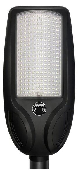 Lampione solare stradale LED dimmerabile con sensore VENICE 200W/12000 mAh IP65 nero + telecomando