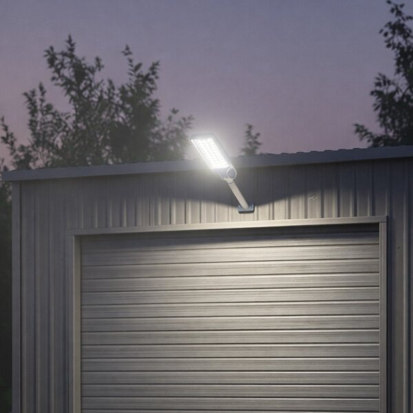 Lampione solare LED dimmerabile da strada con sensore VENICE 100W/6000 mAh IP65 nero + telecomando