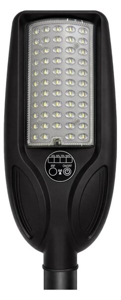 Lampione solare LED dimmerabile VENICE 50W/4000 mAh IP65 nero con sensore + telecomando