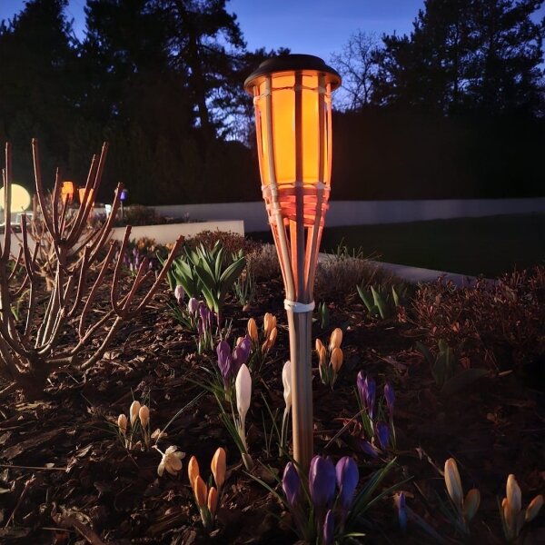 Lampada solare a LED BAMBOO LED/1,2V 150 mAh 1800K 56 cm IP44 beige