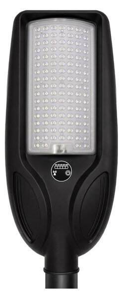 Lampione solare LED dimmerabile da strada con sensore VENICE 100W/6000 mAh IP65 nero + telecomando