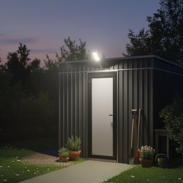 Lampione solare LED dimmerabile VENICE 50W/4000 mAh IP65 nero con sensore + telecomando