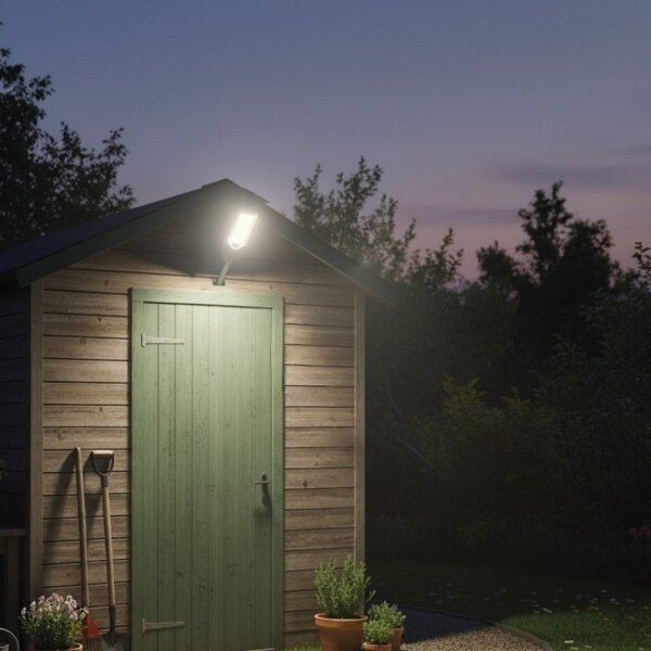 Lampione solare LED dimmerabile VENICE 50W/4000 mAh IP65 nero con sensore + telecomando