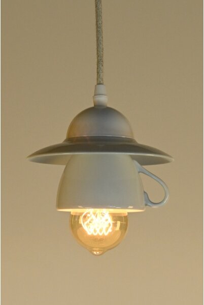 Bohemia-Design - Lampadario sospeso in porcellana con cavo 1xE27/60W/230V
