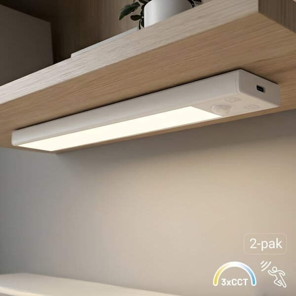 Set 2x lampade LED ricaricabili per mobili con sensore VIRO LED/1W/800 mAh 20 cm CCT bianco