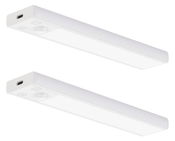 Set 2x lampade LED ricaricabili per mobili con sensore VIRO LED/1W/800 mAh 20 cm CCT bianco