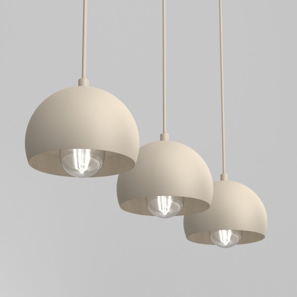 Lampada a sospensione con cavo SOOL 3xE27/15W/230V beige