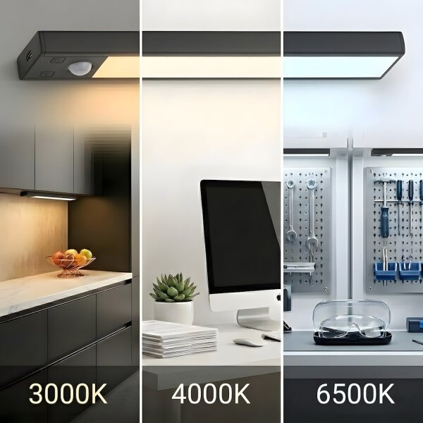 Set 2x illuminazione LED ricaricabile per mobili con sensore VIRO LED/1,2W/800 mAh 30cm CCT nero