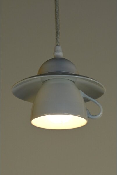 Bohemia-Design - Lampadario sospeso in porcellana con cavo 1xE27/60W/230V
