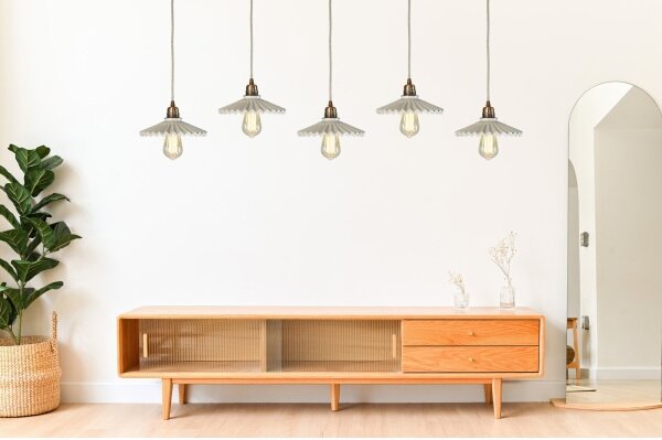 Bohemia-Design - Lampadario in porcellana con cavo 1xE27/60W/230V