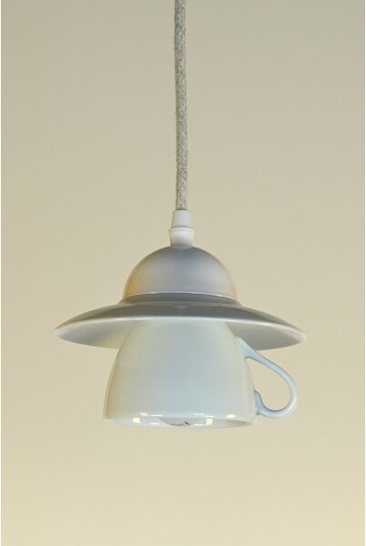 Bohemia-Design - Lampadario sospeso in porcellana con cavo 1xE27/60W/230V