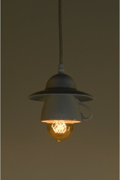 Bohemia-Design - Lampadario sospeso in porcellana con cavo 1xE27/60W/230V