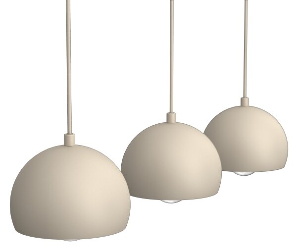 Lampada a sospensione con cavo SOOL 3xE27/15W/230V beige