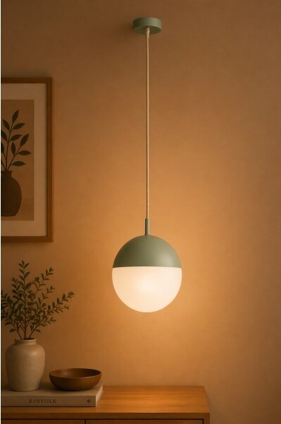 Argon 8999 - Lampada a sospensione da esterno su cavo LIV 1xE27/15W/230V IP44 verde