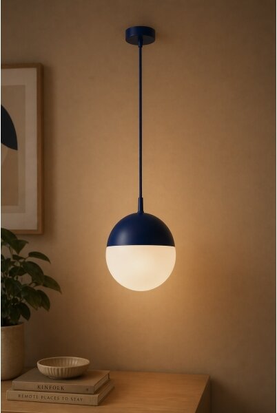 Argon 9000 - Lampada a sospensione da esterno su cavo LIV 1xE27/15W/230V IP44 blu