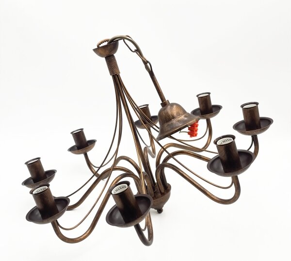 Lampadario a catena ANTON 8xE14/60W/230V bronzo